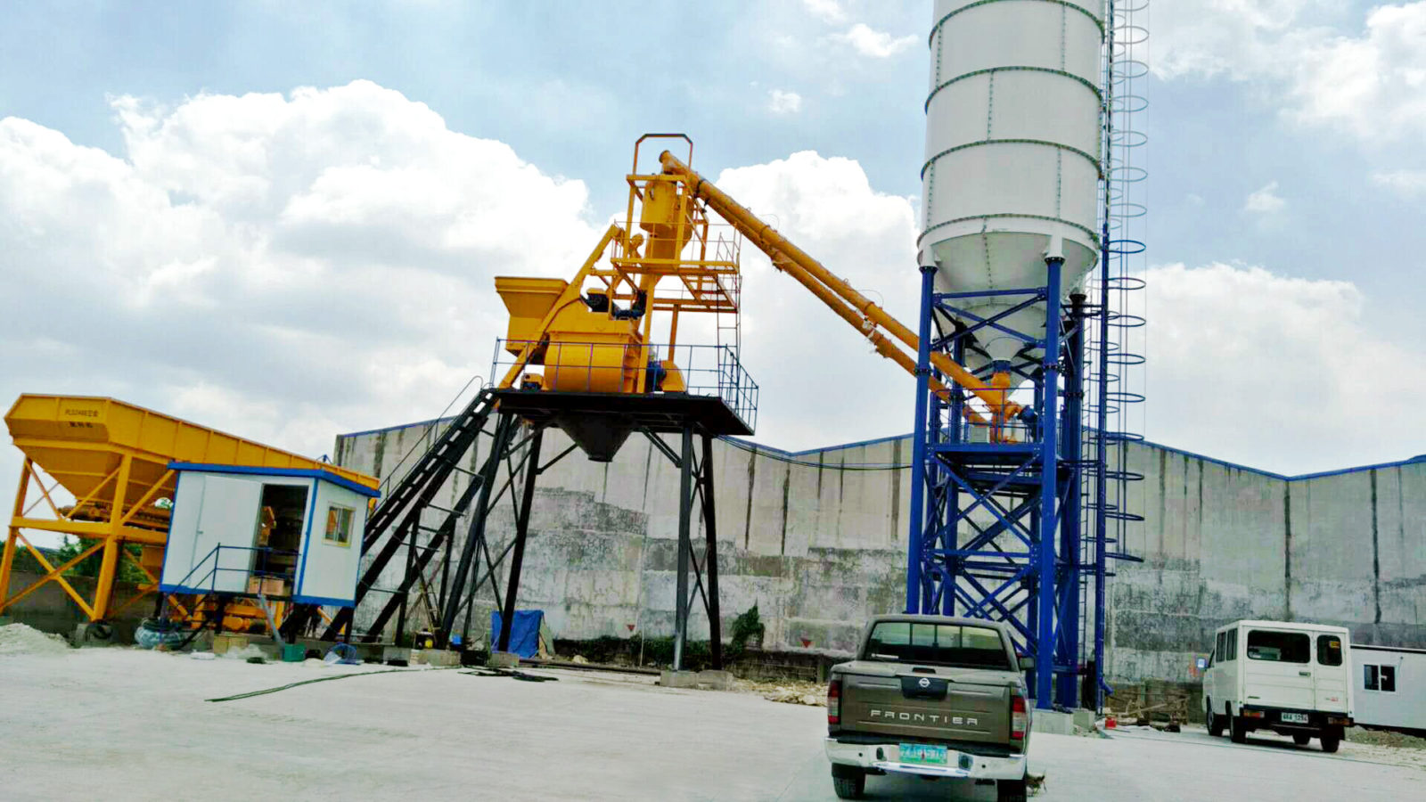 HZS75 concrete batching plant